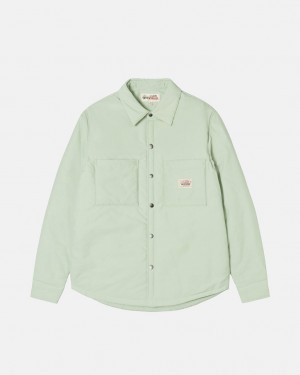 Camisas Stussy Acolchado Tech Over Shirt Hombre Verde Chile | PII-2104