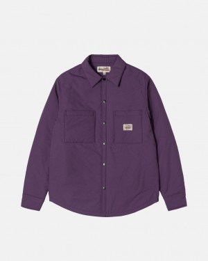 Camisas Stussy Acolchado Tech Over Shirt Hombre Moradas Chile | WNY-1878