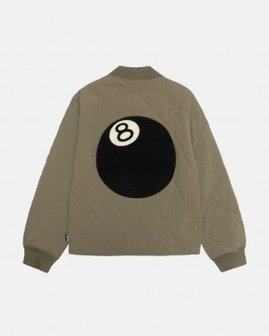 Chaquetas Stussy 8 Ball Acolchado Liner Jacket Mujer Verde Oliva Chile | VWV-5881