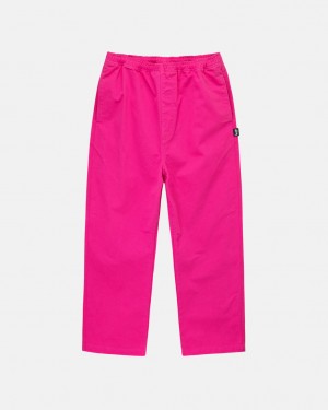 Pantalon Stussy Brushed Beach Pant Mujer Rosas Chile | OYK-7386