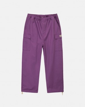 Pantalon Stussy Ripstop Cargo Beach Pant Mujer Moradas Chile | HLP-1964