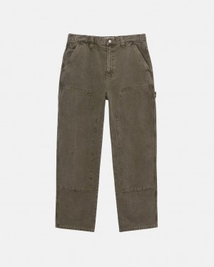 Pantalon Stussy Trabajo Pant Lona Hombre Verde Oliva Chile | NZE-9268