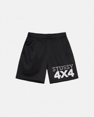 Short Stussy 4X4 Mesh Corta Hombre Negras Chile | ZCL-2519