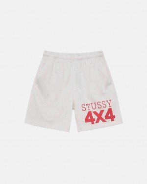 Short Stussy 4X4 Mesh Corta Mujer Beige Chile | PYY-8841