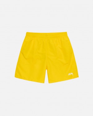 Short Stussy Agua Corta Stock Hombre Amarillo Chile | YKA-1879