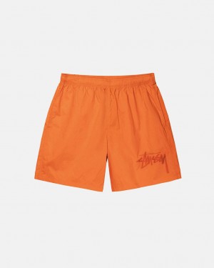 Short Stussy Big Stock Nylon Corta Hombre Naranjas Chile | GZY-3713