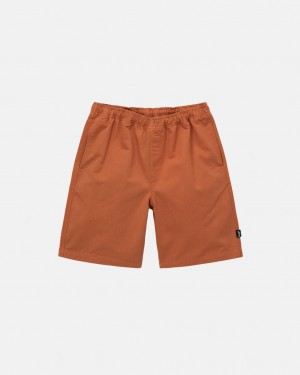 Short Stussy Brushed Beach Corta Hombre Marrones Chile | AIM-7465