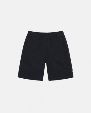 Short Stussy Brushed Beach Corta Mujer Negras Chile | SUA-4859