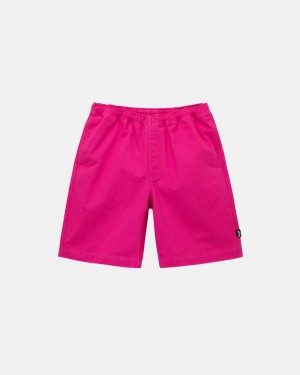 Short Stussy Brushed Beach Corta Mujer Rosas Chile | JQK-1594