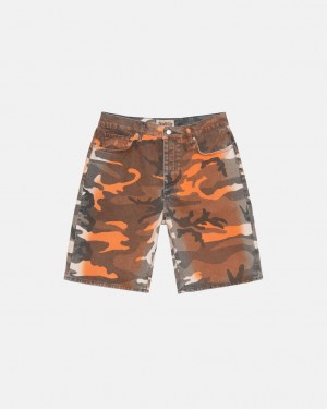 Short Stussy Spray Dye Big Ol' Shorts Hombre Naranjas Camuflaje Chile | DOF-3314