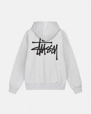 Sudadera con Capucha Stussy Basic Stussy Hoodie Hombre Gris Chile | TZW-0376