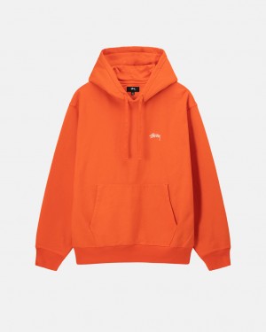 Sudadera con Capucha Stussy Overdyed Stock Logo Hoodie Hombre Naranjas Chile | MCE-3217