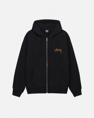 Sudadera con Capucha Stussy Skate Tough Zip Hoodie Hombre Negras Chile | KHS-9024