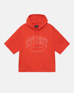 Sudadera con Capucha Stussy Ss Boxy Cropped Hoodie Mujer Naranjas Oscuro Chile | MKO-2374