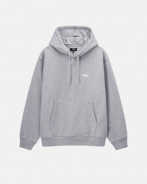 Sudadera con Capucha Stussy Stock Logo Hoodie Hombre Gris Chile | LYU-4913