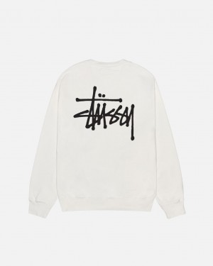 Sudaderas Stussy Basic Stüssy Pigment Dyed Crew Hombre Beige Chile | VUP-2746