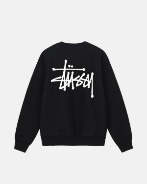 Sudaderas Stussy Basic Stussy Crew Hombre Negras Chile | CDS-2824