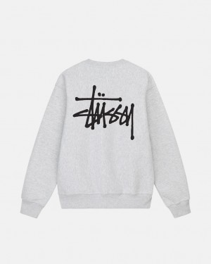 Sudaderas Stussy Basic Stussy Crew Hombre Gris Chile | PEW-5837