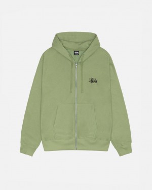 Sudaderas Stussy Basic Stussy Zip Hood Hombre Verde Chile | LYF-7763