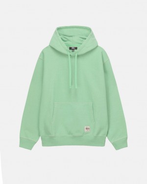 Sudaderas Stussy Contrast Stitch Label Hood Hombre Verde Chile | HQZ-9069