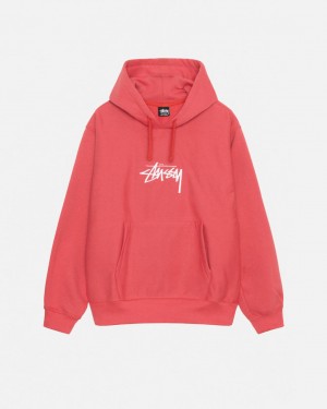 Sudaderas Stussy Stock Logo Applique Hood Hombre Rojas Chile | QPY-3776