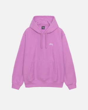 Sudaderas Stussy Stock Logo Hood Mujer Moradas Chile | PWG-0725