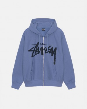 Sudaderas Stussy Venus Zip Hood Hombre Azul Real Azules Chile | XLD-4637