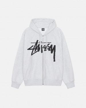 Sudaderas Stussy Venus Zip Hood Hombre Gris Chile | AFT-7100