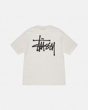 Camiseta Stussy Basic Stussy Tee Hombre Beige Chile | NPZ-0229