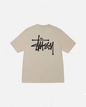 Camiseta Stussy Basic Stussy Tee Mujer Kaki Chile | HPC-4626