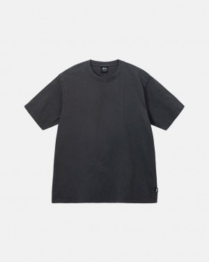 Camiseta Stussy Pigment Dyed Crew Hombre Negras Chile | CZW-2854