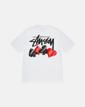 Camiseta Stussy Suits Tee Hombre Blancas Chile | HPW-0696