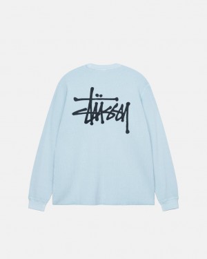 Tops Stussy Basic Stock Ls Thermal Mujer Azules Claro Chile | UCD-4209