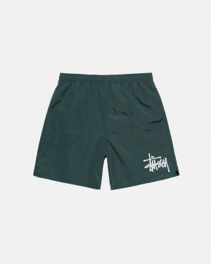 Trajes De Baño Stussy Big Basic Agua Corta Hombre Verde Chile | NBB-8344