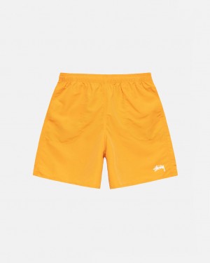 Trajes De Baño Stussy Stock Agua Corta Mujer Amarillo Chile | MUL-5110