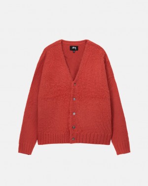 Truien Stussy Brushed Cardigan Mujer Rojas Chile | TKH-7407