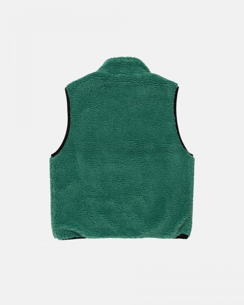 Chaleco Stussy Sherpa Reversible Vest Mujer Turquesa Chile | CQS-5089