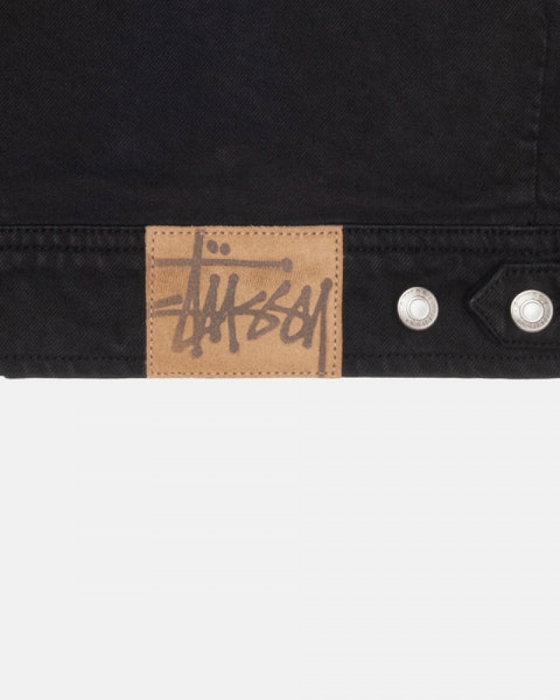 Chaquetas Stussy Zip Trabajo Jacket Overdyed Mujer Negras Negras Chile | FMD-3691