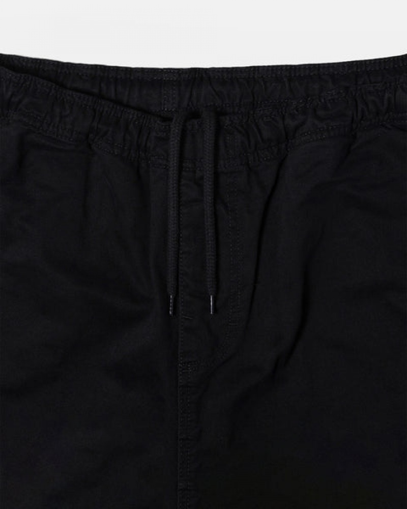 Pantalon Stussy Beach Pant Brushed Algodon Hombre Negras Chile | ZQQ-4853