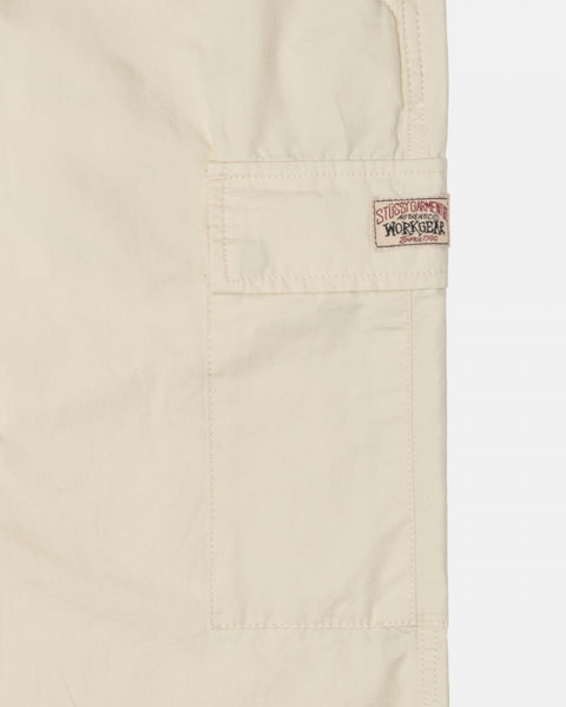 Pantalon Stussy Beach Pant Ripstop Cargo Hombre Creme Chile | LIW-9740