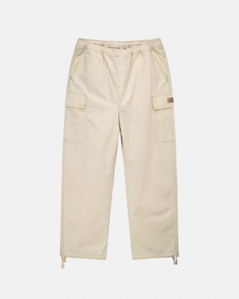 Pantalon Stussy Beach Pant Ripstop Cargo Hombre Creme Chile | LIW-9740