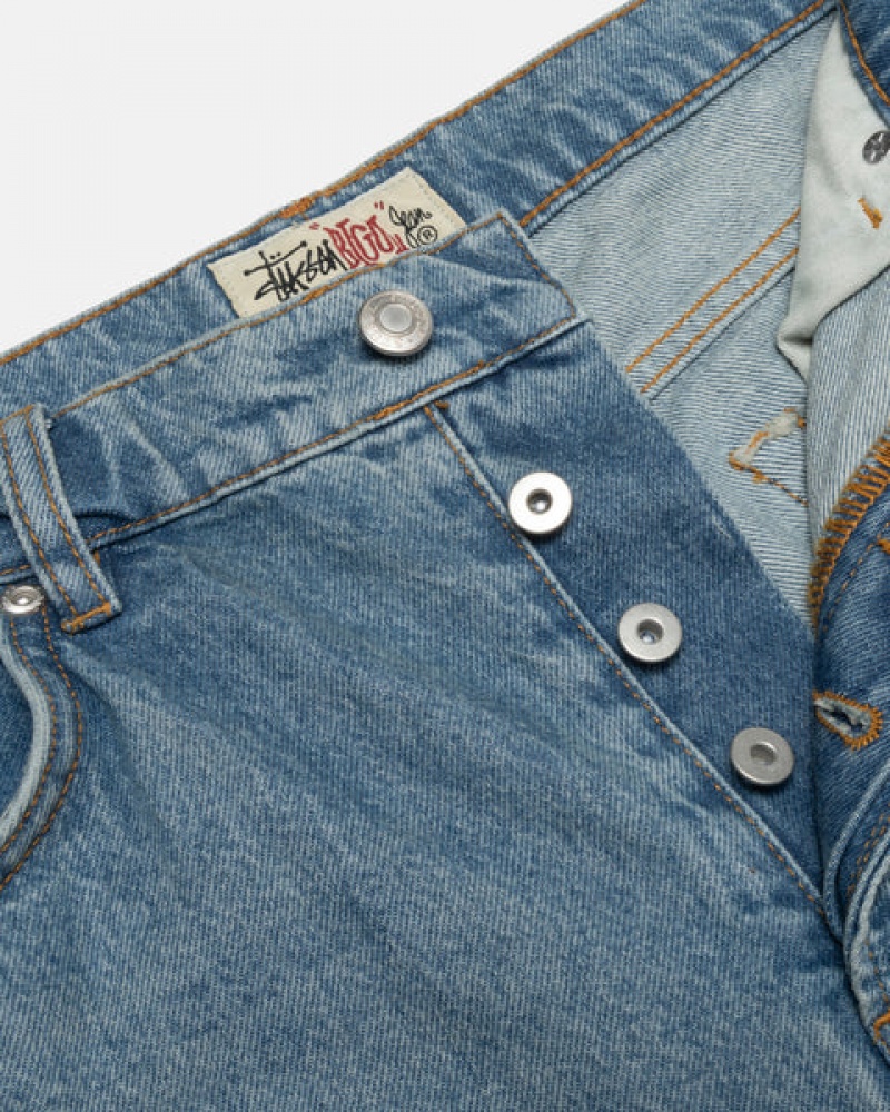 Pantalon Stussy Big Ol' Jean Denim Hombre Azules Chile | BBK-0575