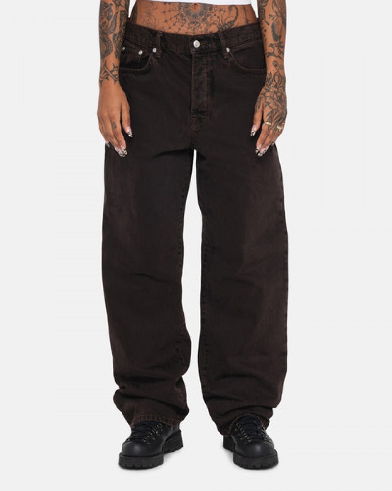 Pantalon Stussy Big Ol' Jean Denim Mujer Negras Chile | NGP-4601