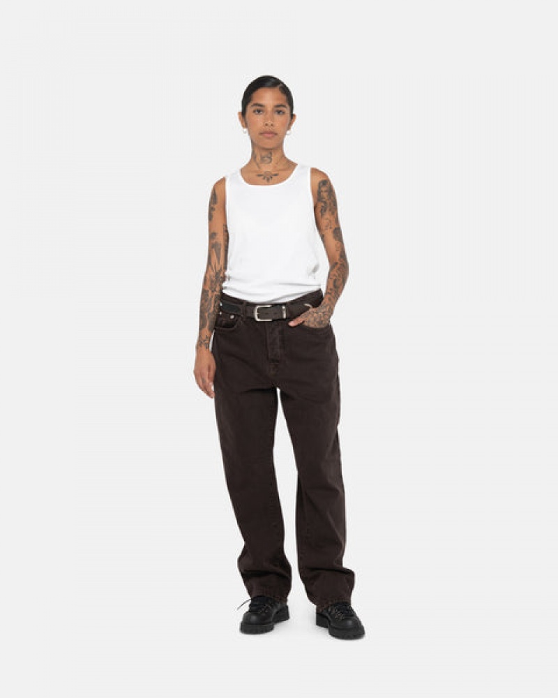 Pantalon Stussy Big Ol' Jean Denim Mujer Negras Chile | NGP-4601