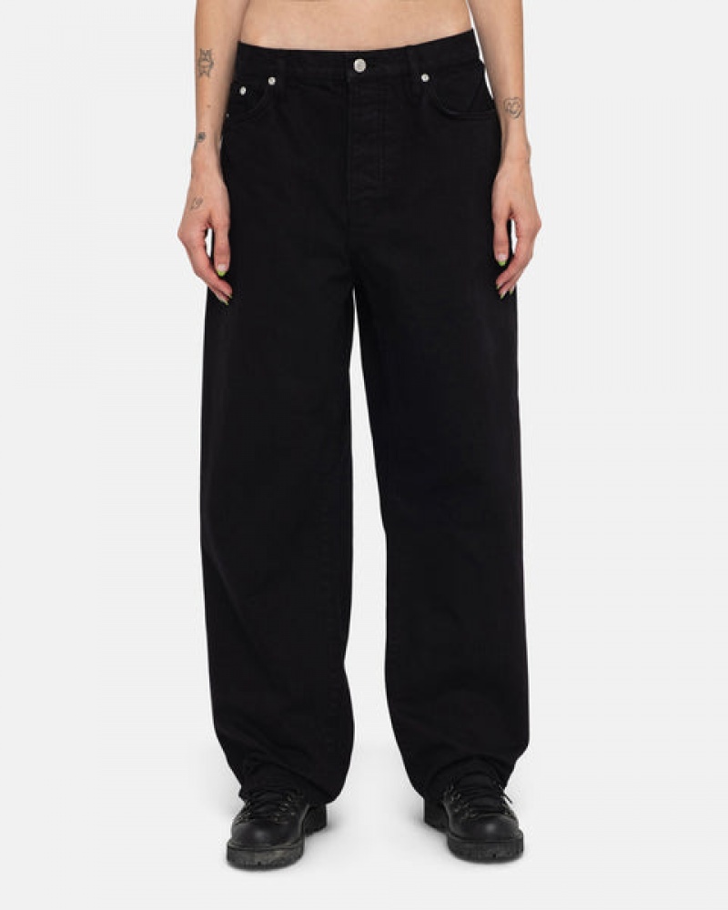 Pantalon Stussy Big Ol' Jean Overdyed Hombre Negras Chile | KBX-9573