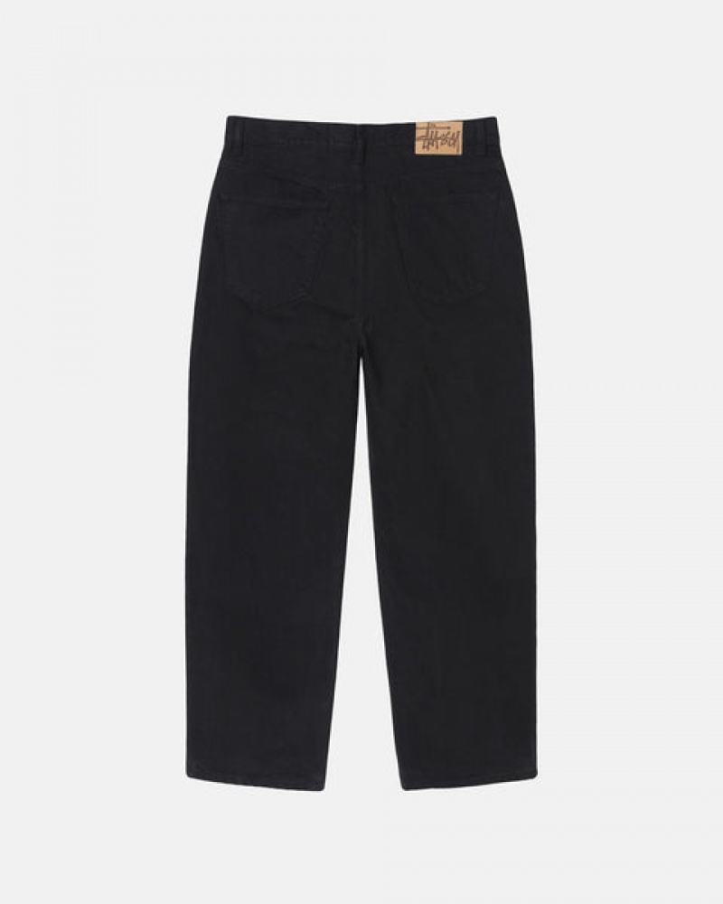 Pantalon Stussy Big Ol' Jean Overdyed Hombre Negras Chile | KBX-9573