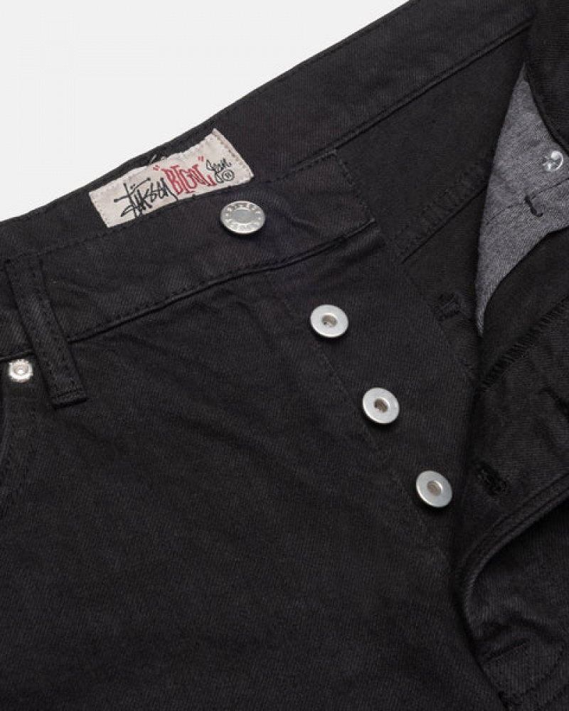 Pantalon Stussy Big Ol' Jean Overdyed Hombre Negras Chile | KBX-9573