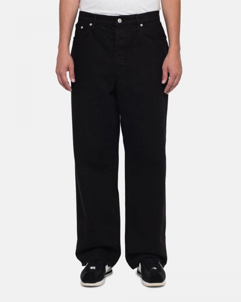 Pantalon Stussy Big Ol' Jean Overdyed Hombre Negras Chile | KBX-9573