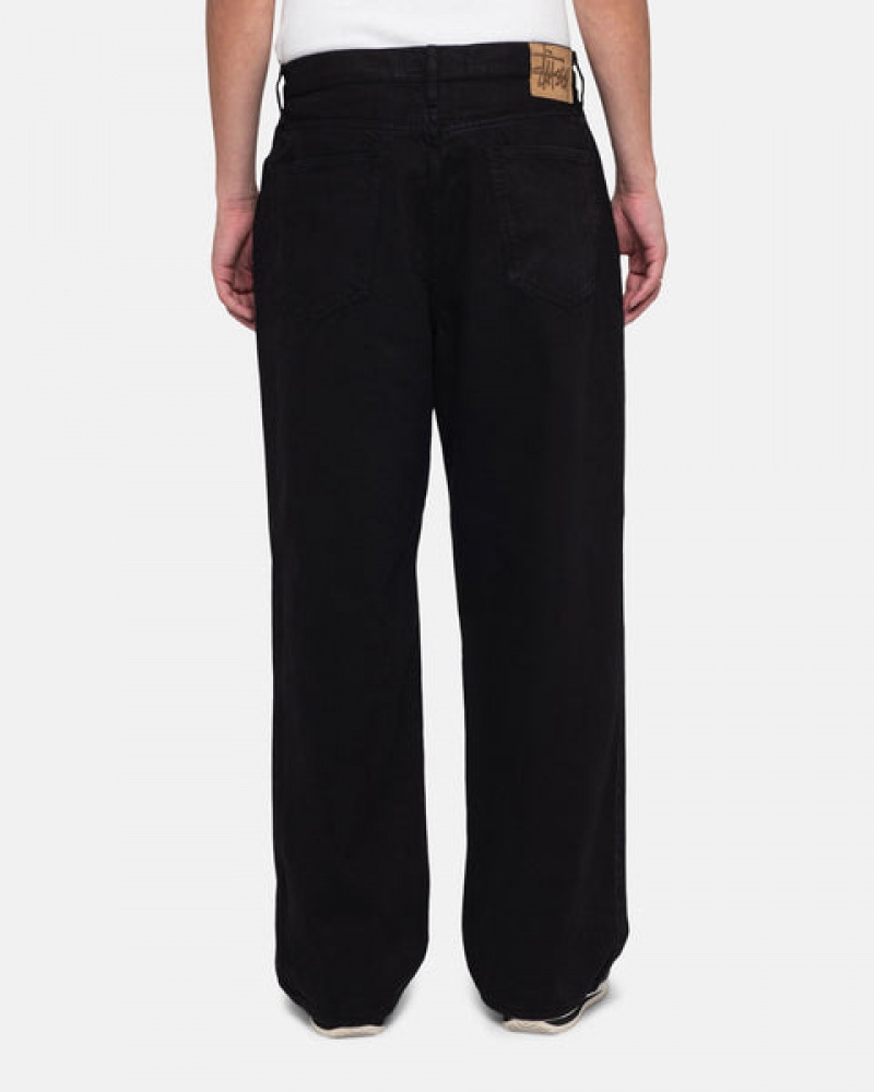 Pantalon Stussy Big Ol' Jean Overdyed Hombre Negras Chile | KBX-9573