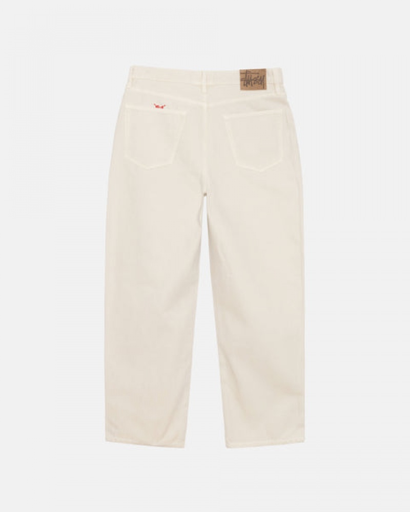 Pantalon Stussy Big Ol' Jean Washed Lona Hombre Beige Chile | ABB-2427